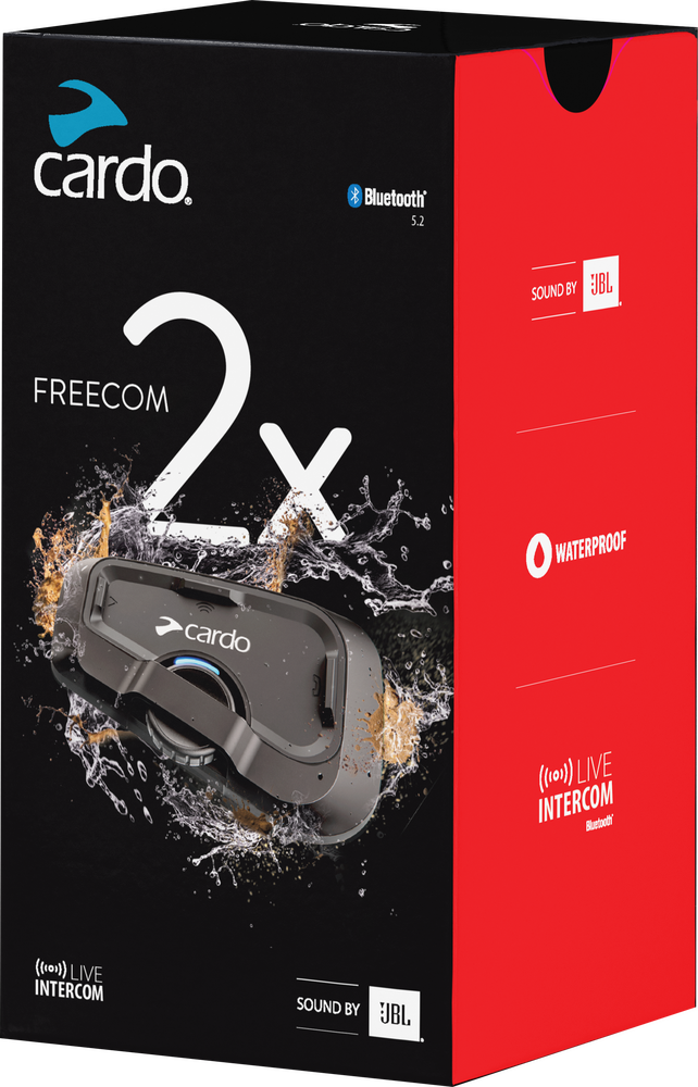 CARDO BLUETOOTH FREECOM 2X WITH JBL SPEAKER – MOTOSTYLEONLINE
