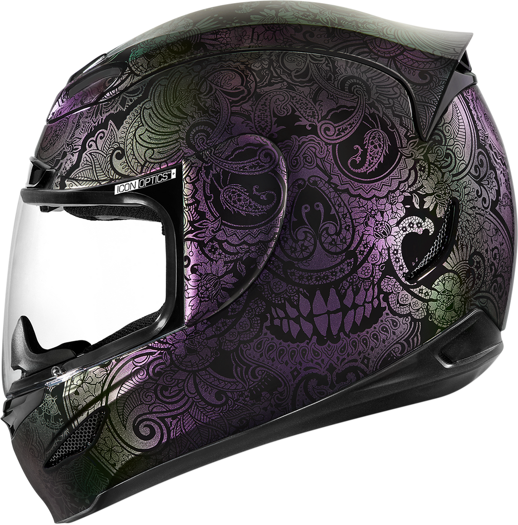666 motorcycle helmet Pink & Black Warrior 999 HNJ with Horns Colors:Wetland Blue Collection-Bike Helmets Vintage 1970/1980s American US The open