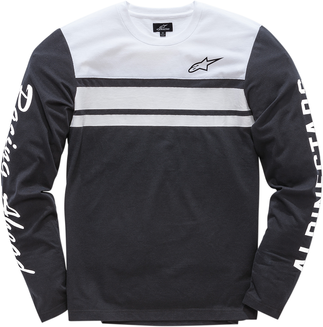 TEE LS KNIT 2-STR BLK