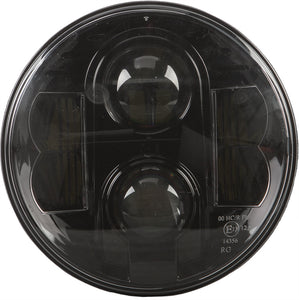 7" Led Headlight Insert Black Reflector
