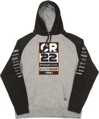 HOODY CR22 V1 HTHR-BK