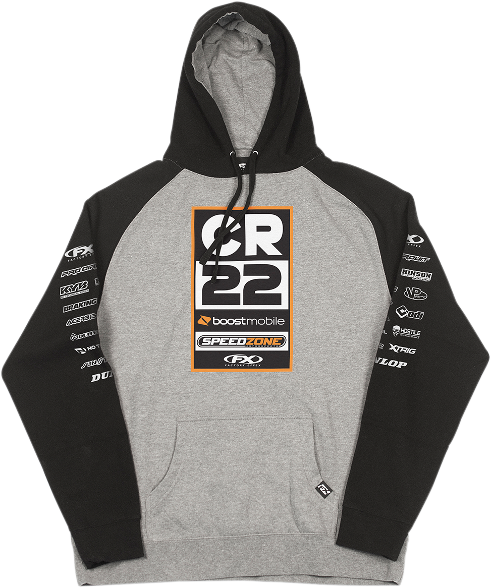 HOODY CR22 V1 HTHR-BK