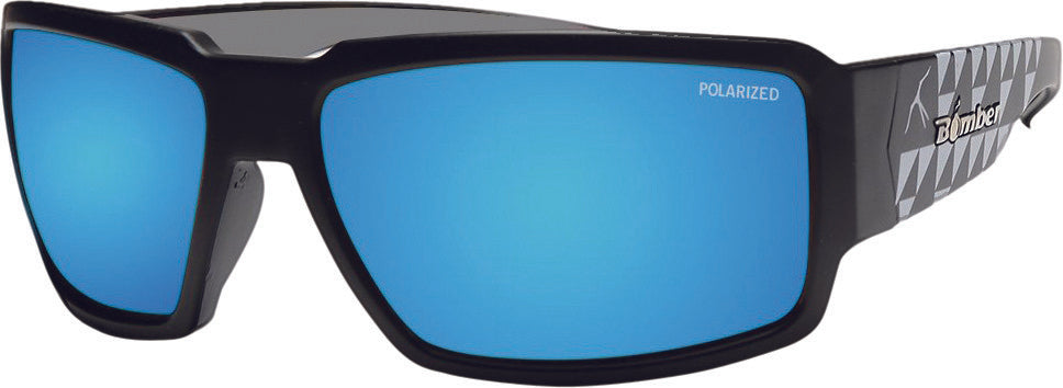 BOOGIE BOMB SUNGLASSES MATTE BLACK W/ICE BLUE POLARIZED