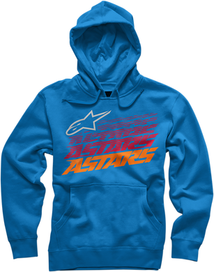 HOODY HASHED BLUE