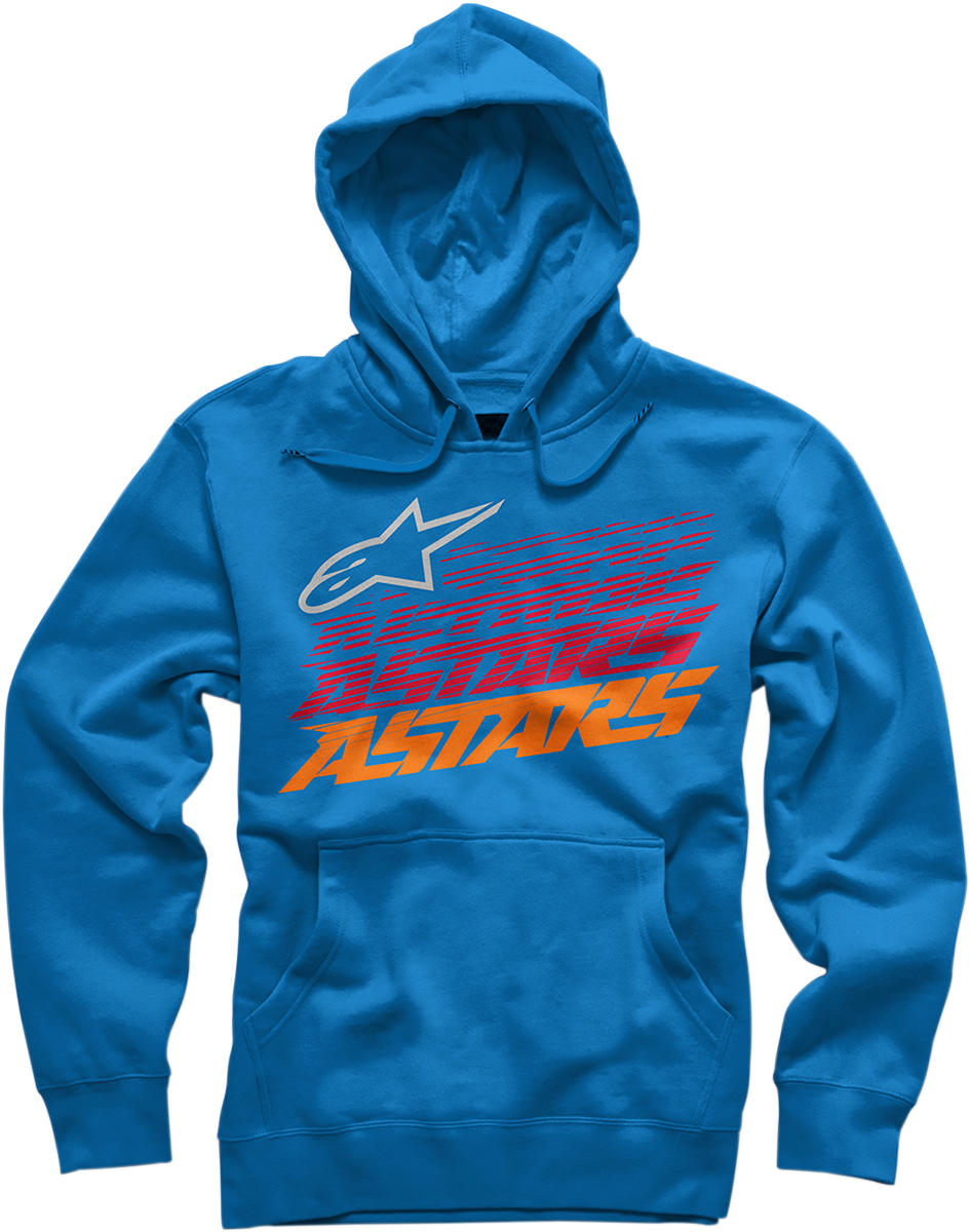 HOODY HASHED BLUE