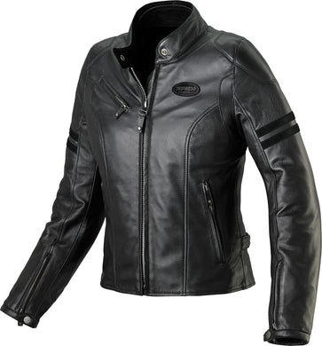 ACE LADIES LEATHER JACKET BLACK E46/44