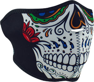 Neoprene Half Mask Muerte Skull