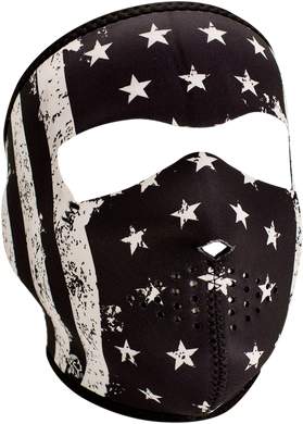 FULL MASK BLK WHITE FLAG