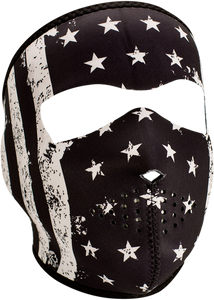 FULL MASK BLK WHITE FLAG