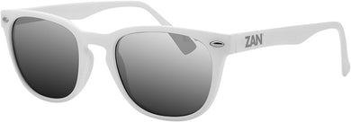 Throwback Nvs Sunglasses Matte White W/Smoke Refl Lens