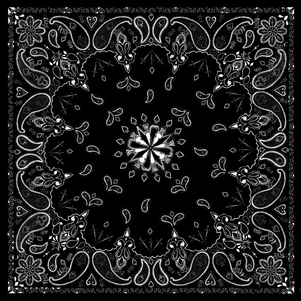 Bandanna Black Paisley
