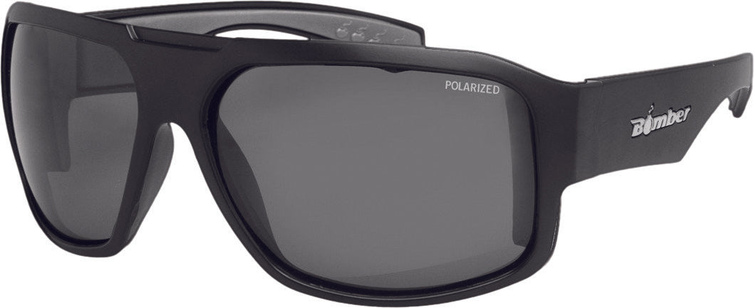 MEGA BOMB SUNGLASSES MATTE BLACK W/SMOKE POLARIZED