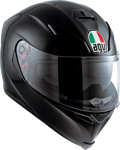 agv all black helmet K3 Mono Full-Face Eagle Leather scratch and Pinlock ready visor is designed for maximum vertical and lateral visibility HELMET K5S BLACK MOTOSTYLEONLINE