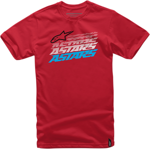 TEE HASHED RED