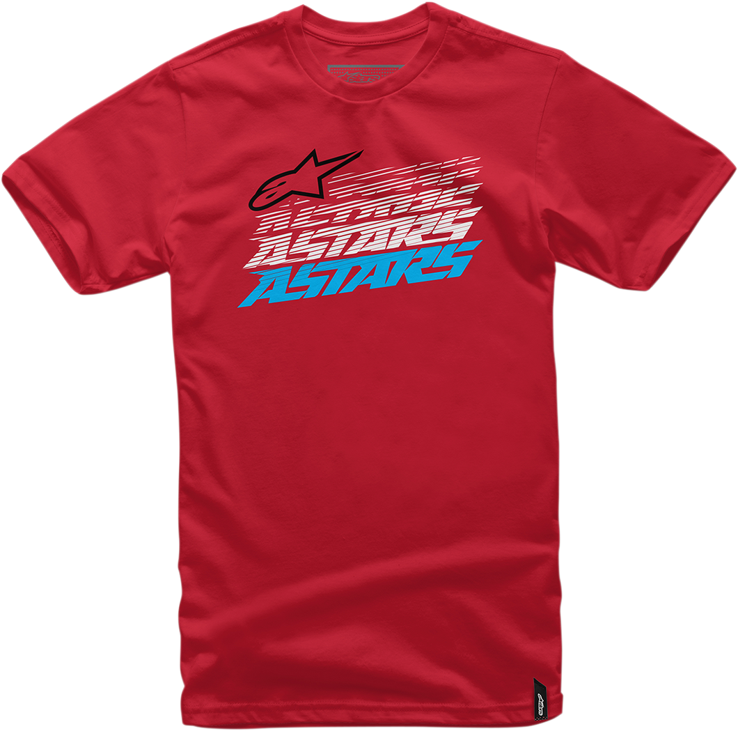 TEE HASHED RED