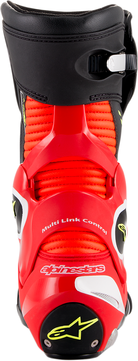 BOOT SMX+ BK/RD/WT/YL – MOTOSTYLEONLINE