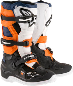 TECH 7S BOOTS BLACK/ORANGE/WHITE/BLUE SZ 07