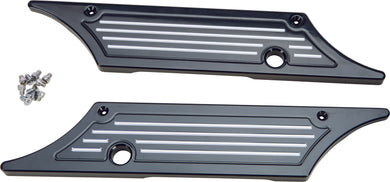 P1 SADDLE BAG LATCH COVERS 93-13 MILLED BLK