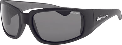 STINK-BOMB SAFETY SUNGLASSES MATTE BLACK W/SMOKE POLARIZED
