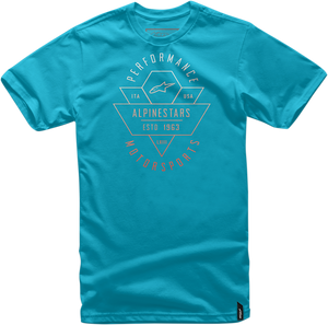 TEE CHEVRON TURQ