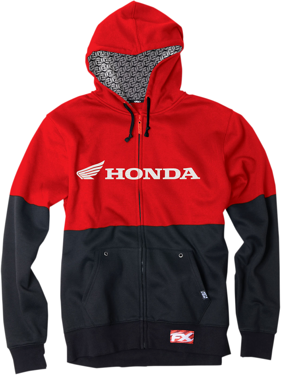 ZIP-HOODY HON RD/BK – MOTOSTYLEONLINE