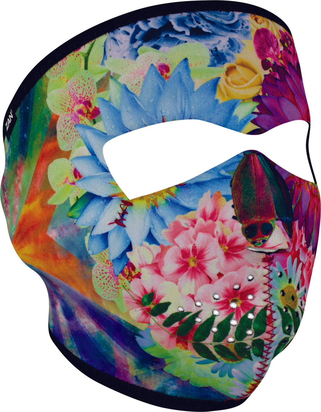 NEOPRENE FULL FACE FLOWER SKULL