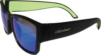 GOMER BOMB FLOATING SUNGLASSES MATTE BLACK W/GREEN MIRROR