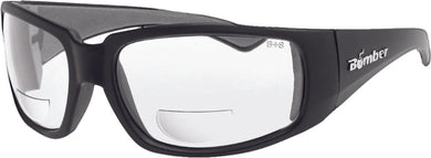 STINK-BOMB SAFETY SUNGLASSES MATTE BLACK W/CLEAR