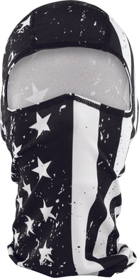 Balaclava Polishedyester Black White Flag