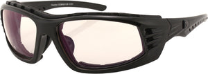 Chamber Sunglass Gloss Black Clear Reflective Lens