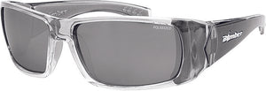 PIPE BOMB SUNGLASSES SMOKE W/SILVER MIRROR POLARIZED