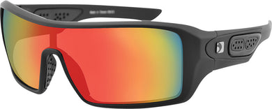 Paragon Sunglasses Matte Black W/Red Mirror Lens