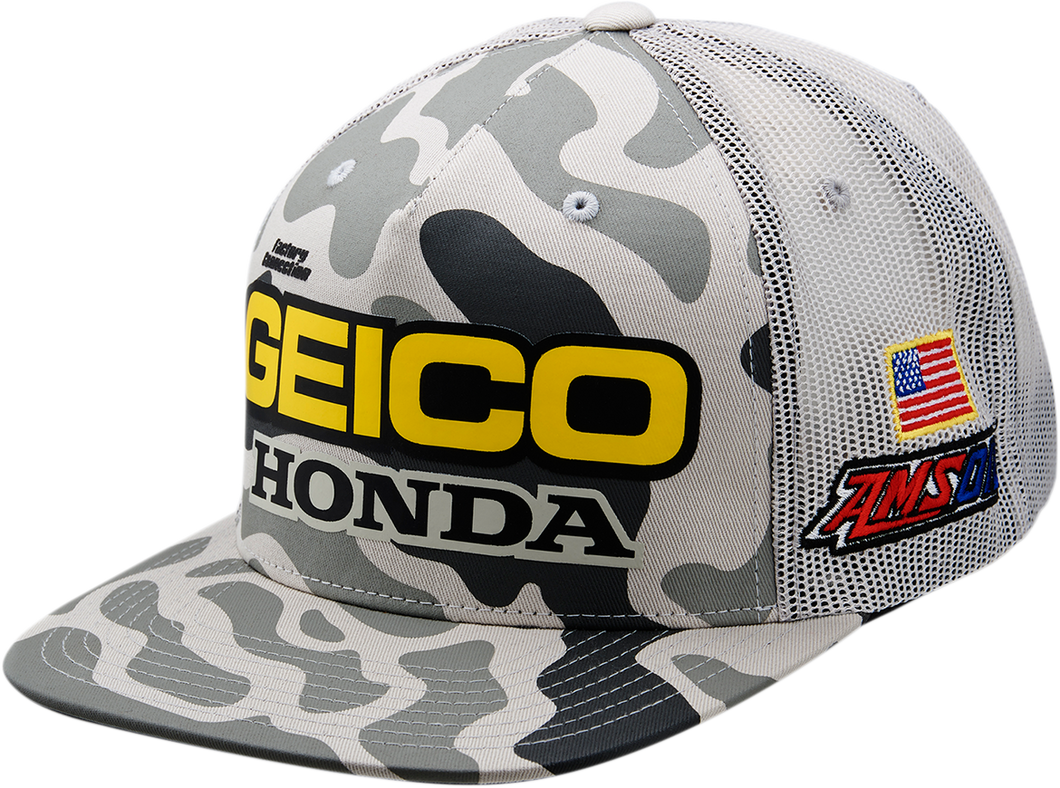 GEICO SNOW CAMO SNAPBACK HAT