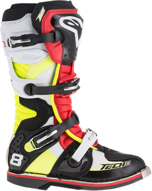 BOOT TECH 8RS BK/RD/YL
