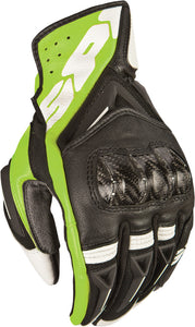 STR-3 VENT COUPE' LEATHER GLOVES BLACK/GREEN 2X