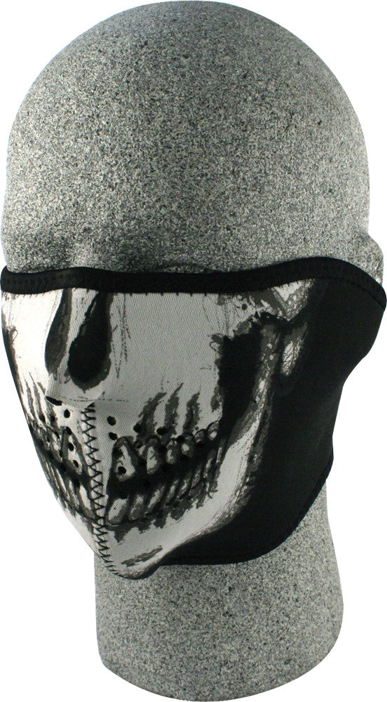 HALF FACE MASK GLOW-IN-THE-DARK SKULL