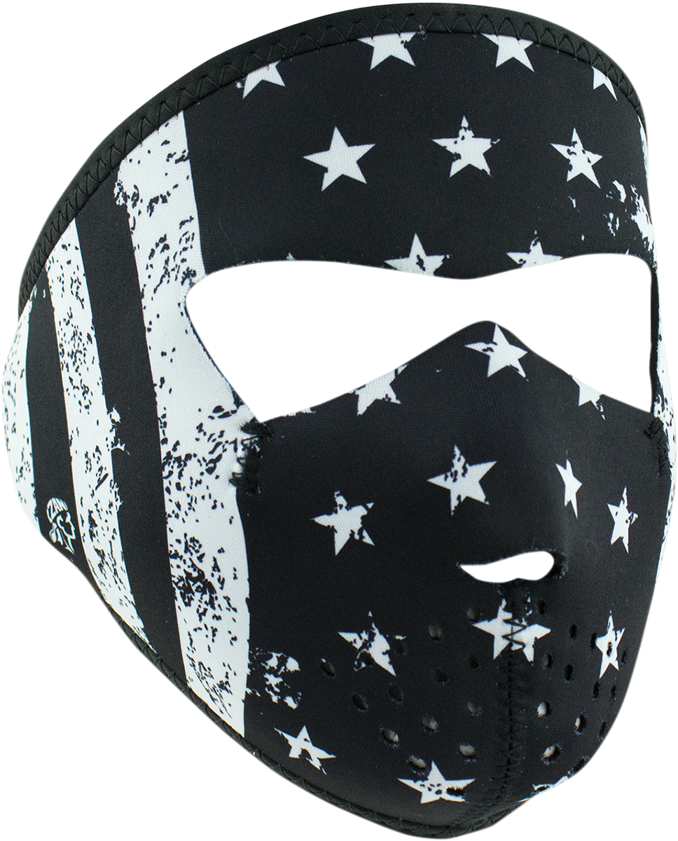FULL MASK BLK/WHT FLAG