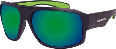 MEGA BOMB SUNGLASSES MATTE BLACK W/GREEN MIRROR