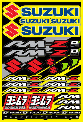 Decal Sheet Suzuki Rmz 12