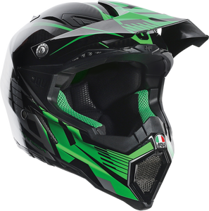 HELMET AX8 CARBN GN/GY