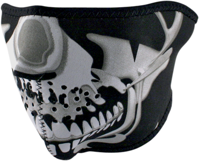HALF MASK CHROME SKULL