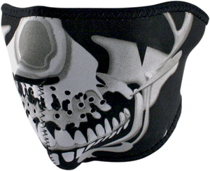 Masque de moto en néoprène CHROME SKULL assurant un look unique et une  excellente protection au froid