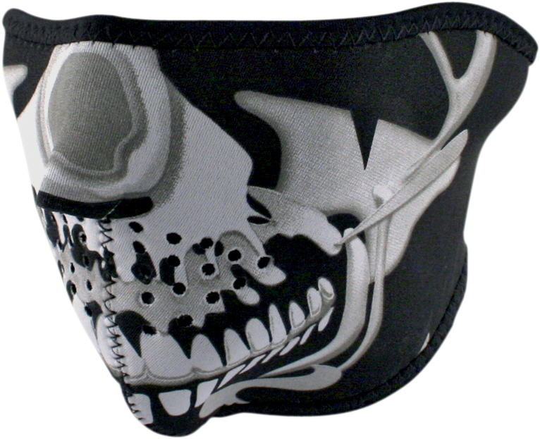 HALF MASK CHROME SKULL