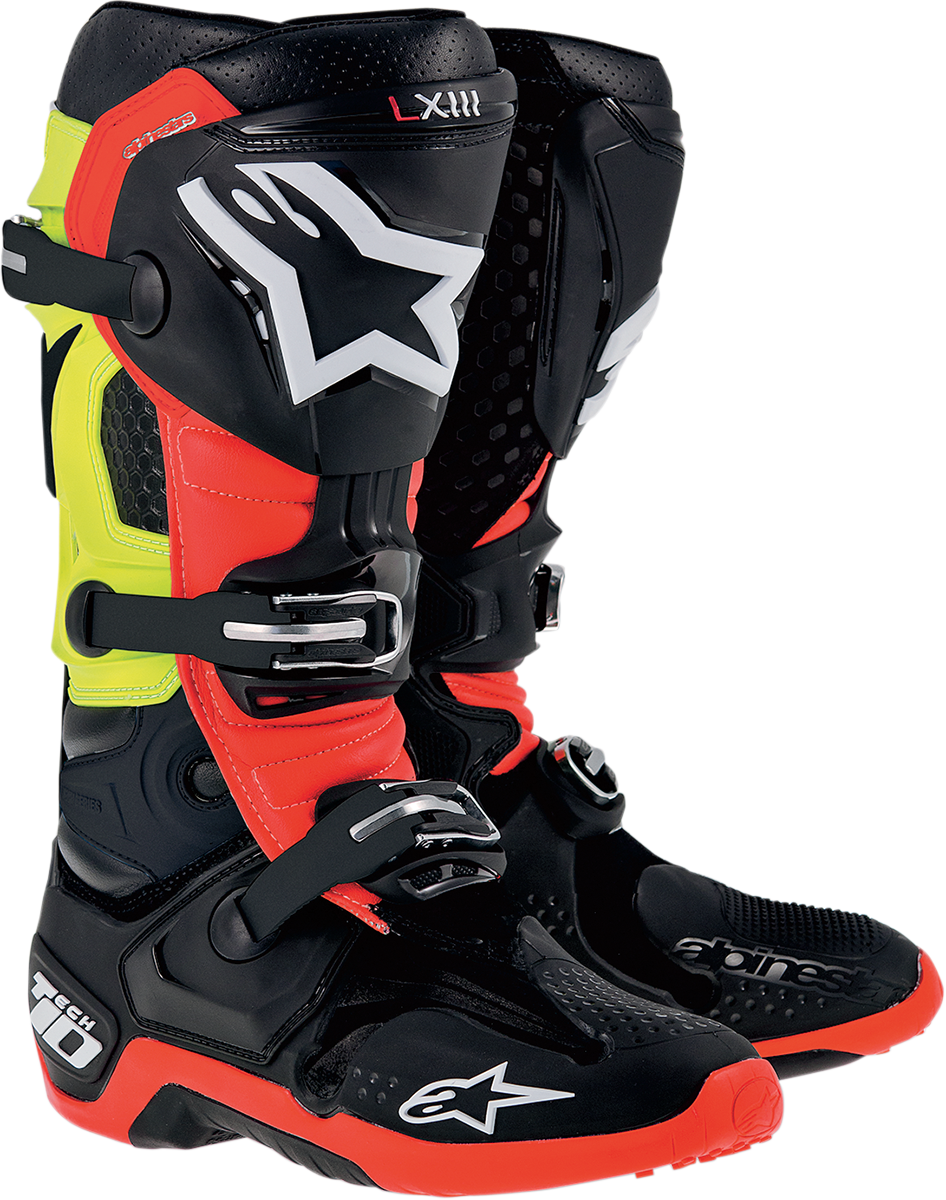 BOOT TECH BK/RD/YEL
