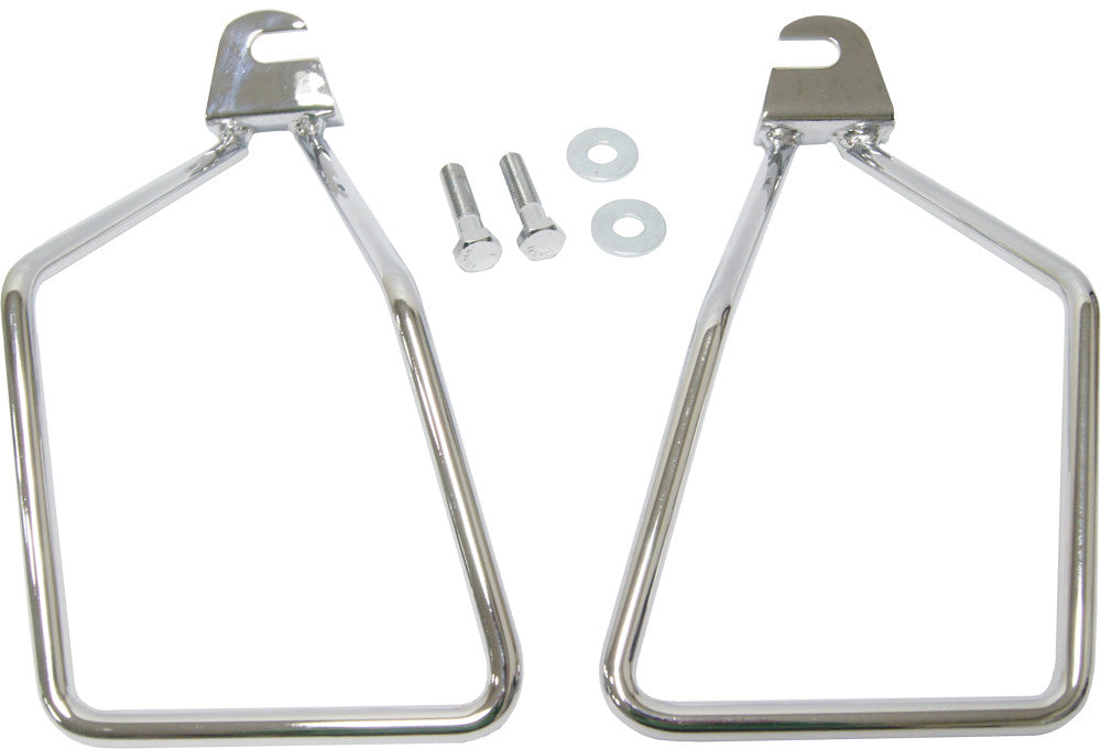 SADDLEBAG SUPPORTS CHROME SINGLE BOLT SOFTAIL