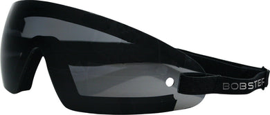 SUNGLASSES WRAP AROUND BLACK W/SMOKE LENS