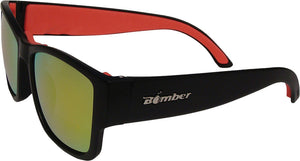 GOMER BOMB FLOATING SUNGLASSES MATTE BLACK W/RED MIRROR