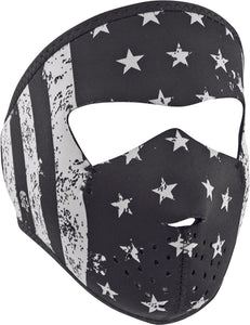 Neoprene Small Mask Black White Flag