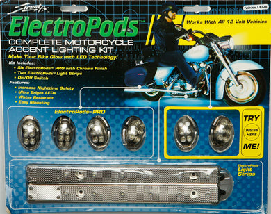 COMPLETE LIGHT KIT CHROME W/WHITE LED