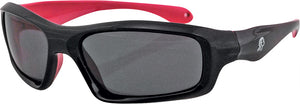 Seattle Sunglasses Black/Pink Frame W/Smoked Lens